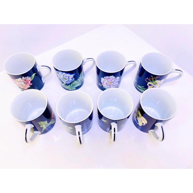 Mrs. Delaney's Flowers Mugs by Tiffany & Co. Set of 8 | Chairish