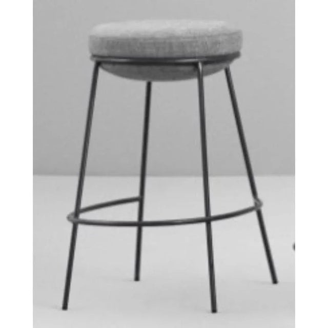 Nest stool without backrest by pepe albargues dimensions: w48, d57, h92, seat74 materials: iron structure and mdf board...