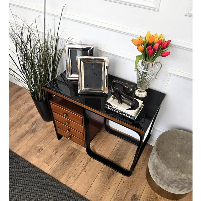 Rationalist Desk attributed to Giuseppe Pagano for Bocconi University, Italy, 1940s For Sale - Image 4 of 9