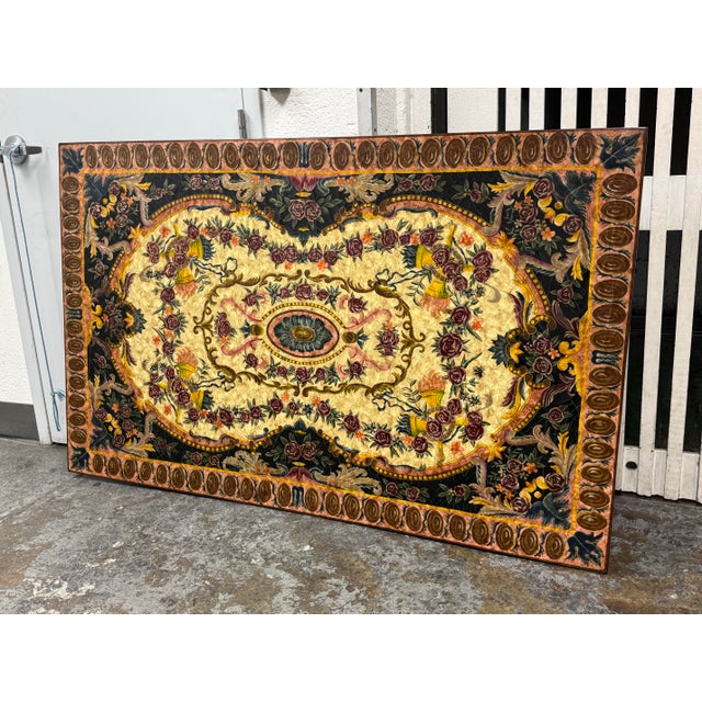 Traditional Maitland-Smith Painted Wall Panel For Sale - Image 3 of 12