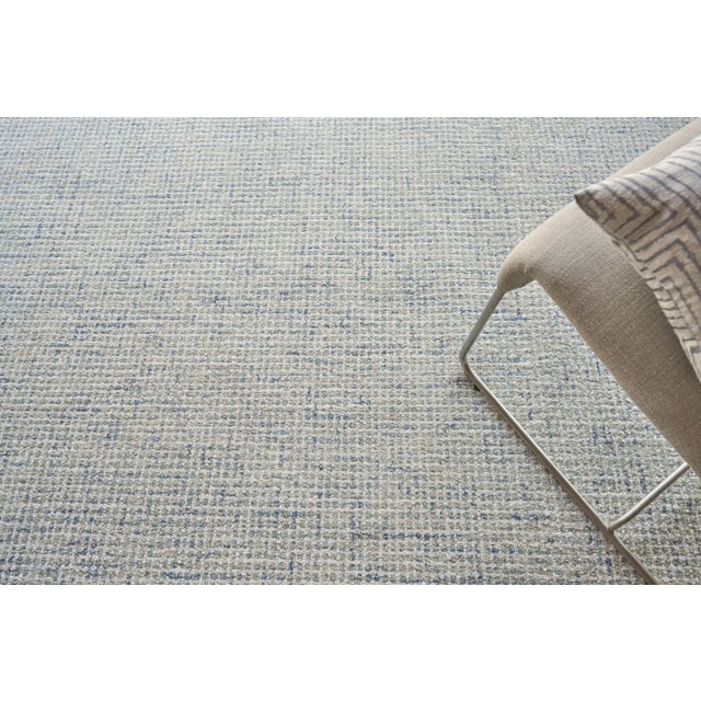 2020s Exquisite Rugs George Tufted New Zealand Wool & Cotton Light Blue/Ivory Rug-12'X15' For Sale - Image 5 of 7