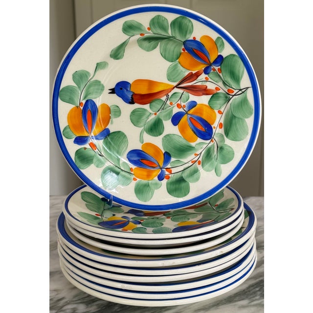 Hand-crafted in vibrant painted florals and bird accents, Val's Dollhouse is proud to present a set of 10 (almost) antique...