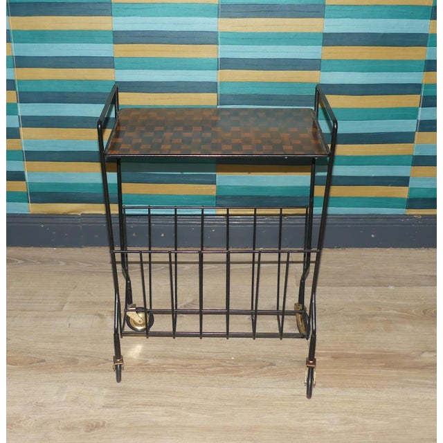 1960s Vintage String Newspaper Rack, 1960s For Sale - Image 5 of 11