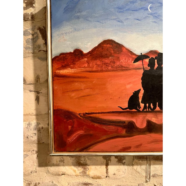 1990s Original Benjamin Levy Oil on Canvas Painting "The Canyon," Signed and Dated 1992 For Sale - Image 5 of 12