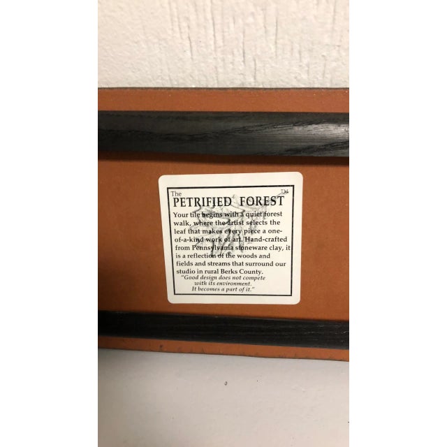 1990s Stoneware Clay Petrified Forrest Tile Hanging Art For Sale - Image 9 of 10