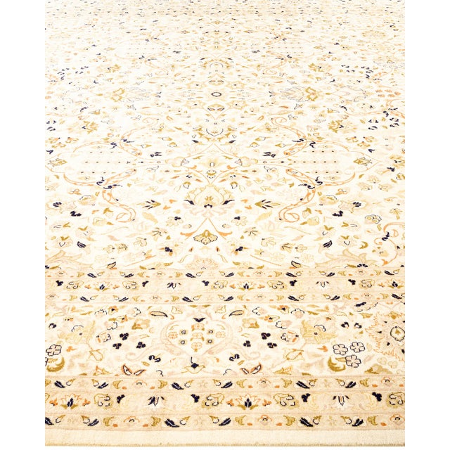 Solo Rugs Mogul, One-of-a-Kind Hand-Knotted Area Rug - Ivory, 9' 3" x 12' 5" For Sale - Image 4 of 8
