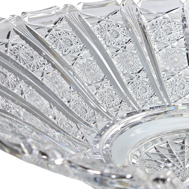 Bohemian Queen Anne's Lace Centerpiece Bowl Tidbit Dish 14" For Sale In San Francisco - Image 6 of 12
