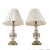 Traditional Mid 20th Century Regency Style Bohemian Cut Crystal Gilt Floral Lamps – Hand-Painted - a Pair For Sale - Image 3 of 9