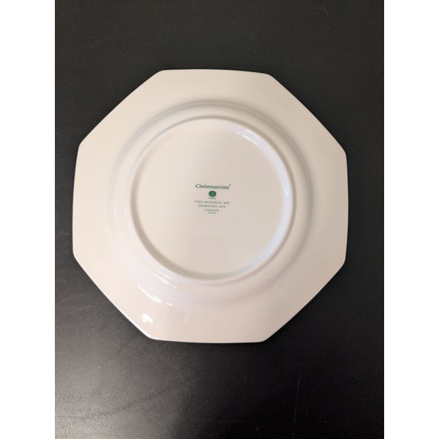 1980s 1980s Nikko Christmastime 10-3/4 Inch Octagonal Dinner Plate For Sale - Image 5 of 6