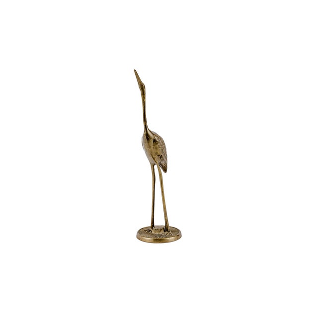 Leonard Mid-Century Modern Leonard Brass Crane Figurines (12") For Sale - Image 4 of 15