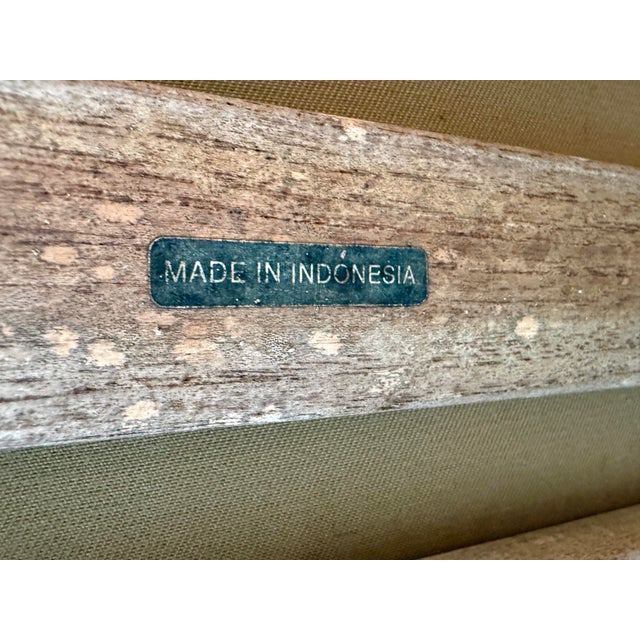 Williams-Sonoma Home Outdoor Teak Wood Arm Chairs, Pair For Sale - Image 9 of 10