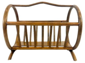 Vintage Bamboo Magazine Rack, 1960s