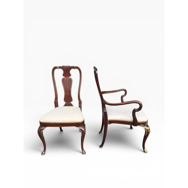 Kindel Furniture Chinoiserie Queen Anne Dining Chair Set — 10 Pieces, Late 1970s / Early 1980s For Sale In Boston - Image 6 of 18