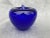 Vintage Cobalt Blue Glass Apple Paper Weight For Sale - Image 4 of 8