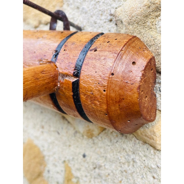 Mid-Century Modern Faux Bamboo Wall Mounted Coat Rack, 1940s For Sale - Image 4 of 17