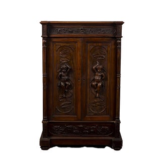 Carved Secretaire with Drawers For Sale