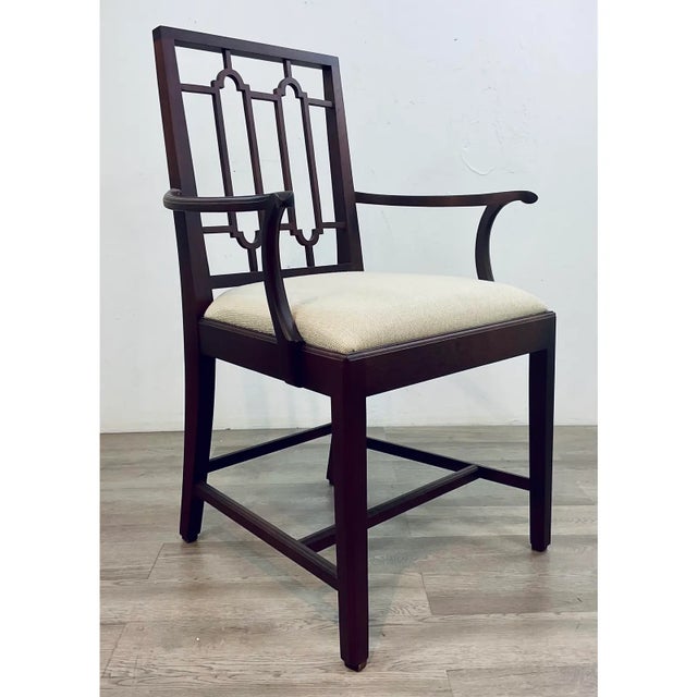 Thomas O’Brien for Hickory Chair Transitional Architectural Dining Chairs Set of 6 For Sale In Atlanta - Image 6 of 10
