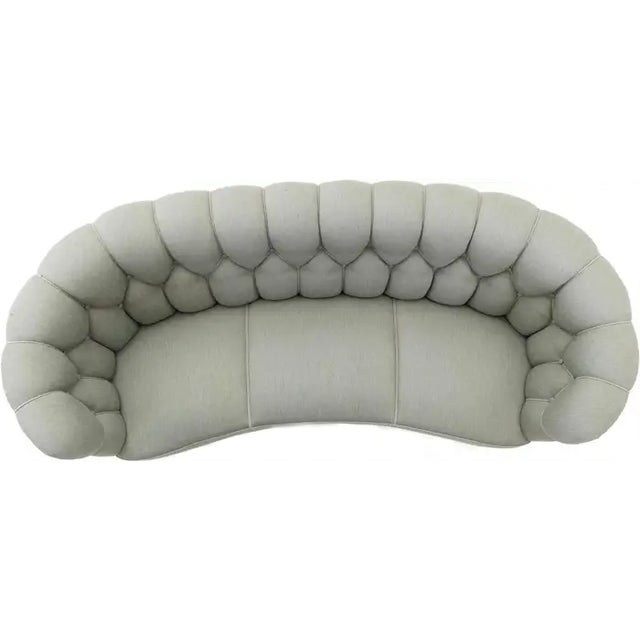 1940s Large Danish 1940s Banana Form Curved Sofa For Sale - Image 5 of 6