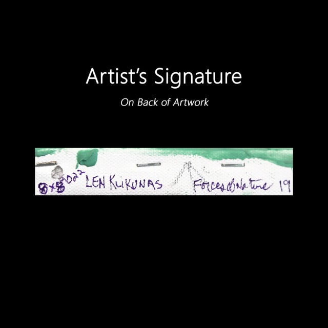 Forces of Nature 19 - Original Textural Green Artwork by Len Klikunas For Sale - Image 9 of 10