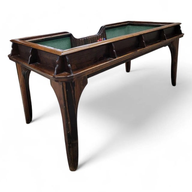 Vintage Traditional Style English Pub Style Walnut Craps Game Table For Sale - Image 4 of 8