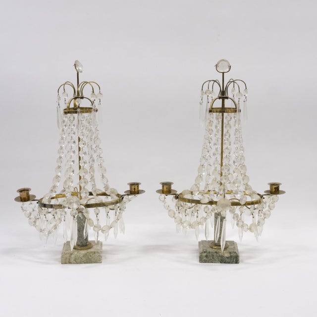 Prism Table Chandeliers, 1890s, Set of 2 For Sale - Image 4 of 4