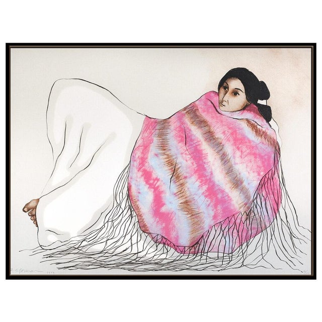 Figurative 1970s Sandras Shawl, R.C. Gorman For Sale - Image 3 of 6