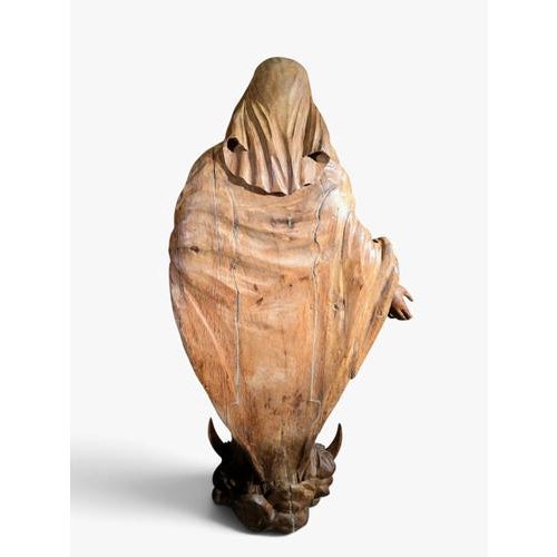 17th Century German Carved Fruitwood Virgin Mary, 1640 For Sale - Image 12 of 15