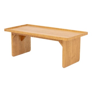 Modern Birdseye Maple Waterfall Coffee Table For Sale