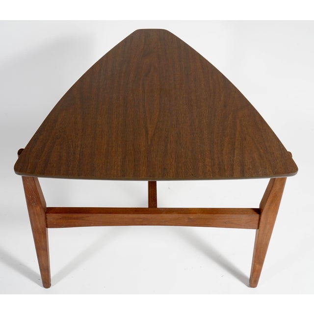 Wood Vintage Mid-Century Modern "Guitar Pick" Side Table in the Style of Brown and Saltman. For Sale - Image 7 of 7
