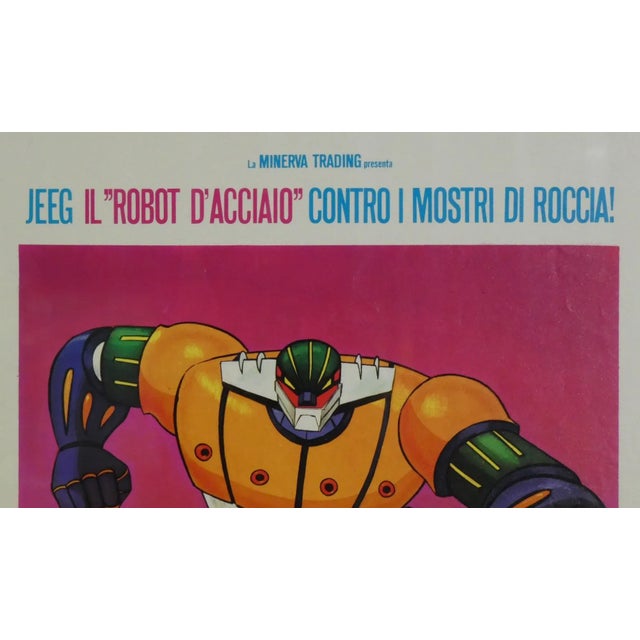 1970s Original First Edition Anime Jeeg Robot Poster by Mario Piovano for Studio Paradiso, Italy, 1979 For Sale - Image 5 of 13