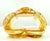 Sobral Cuff Metalique Transparent Lucite 24k Gold Porcina Bracelet Stretch For Sale - Image 12 of 12
