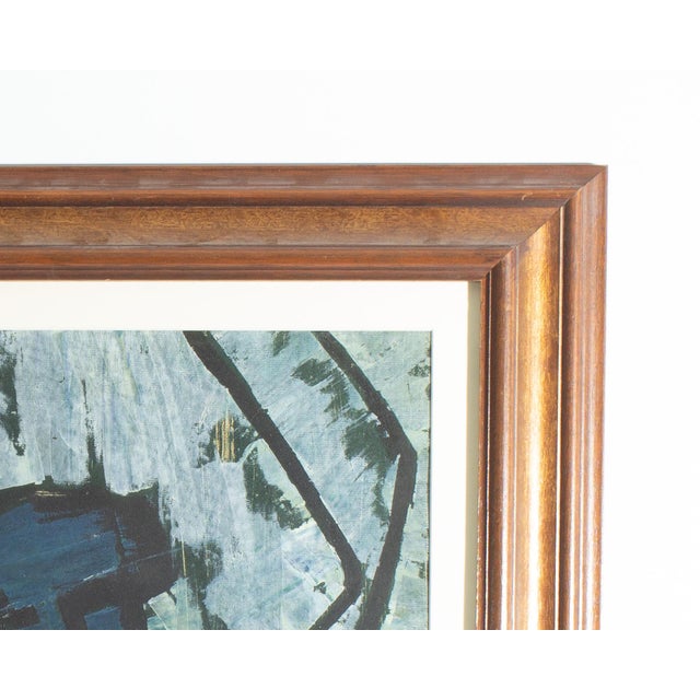 Abstract 1964 Abstract Mixed Media on Paper Painting of St. Francis For Sale - Image 3 of 8