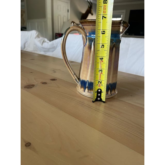 Greg Olson Wheel-Thrown Pottery Pitcher Made in Usa For Sale - Image 6 of 8