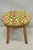 Vintage French Country Provincial Style Walnut Round Seat Vanity Bench Stool For Sale - Image 12 of 13