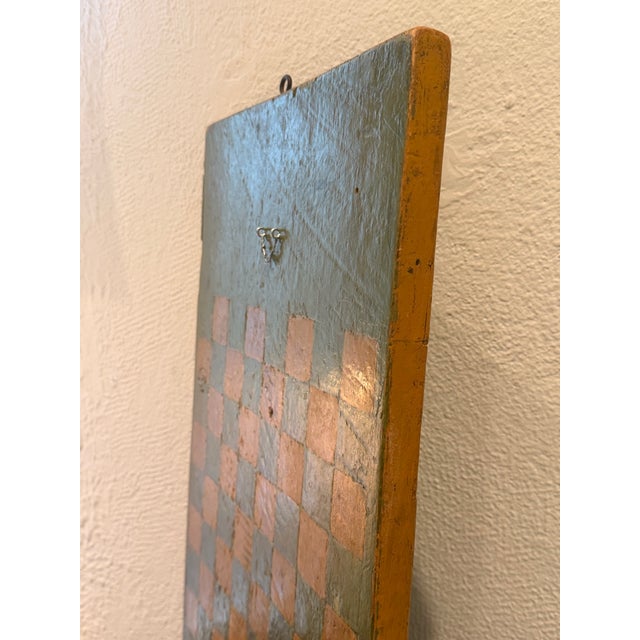 Early American Folk Art Game Board in Yellow and Green For Sale - Image 11 of 12