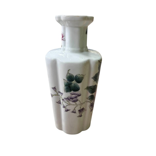 Chinese Mid 20th Century Nora Fenton Hand Painted Chinese Porcelain Vase For Sale - Image 3 of 11