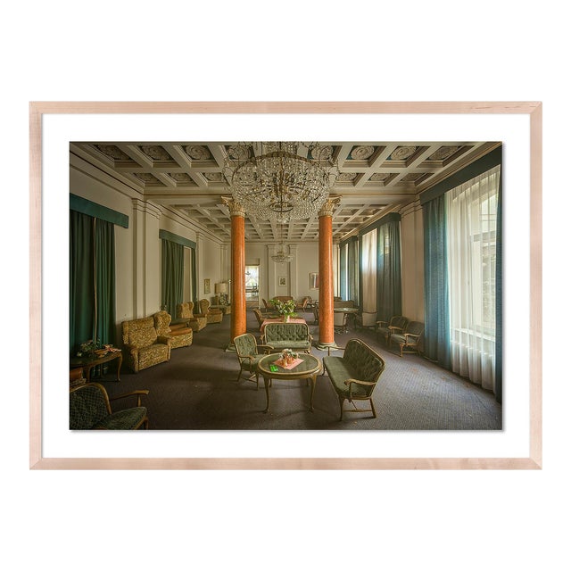 Lobby 2 by Stefan Dietze in Maple Frame, Large Art Print For Sale