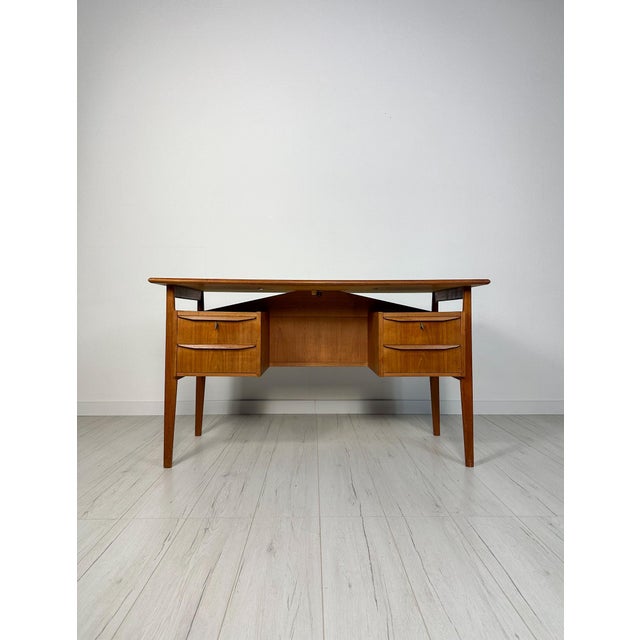 Vintage Danish Teak Writing Desk, 1960s For Sale - Image 14 of 14
