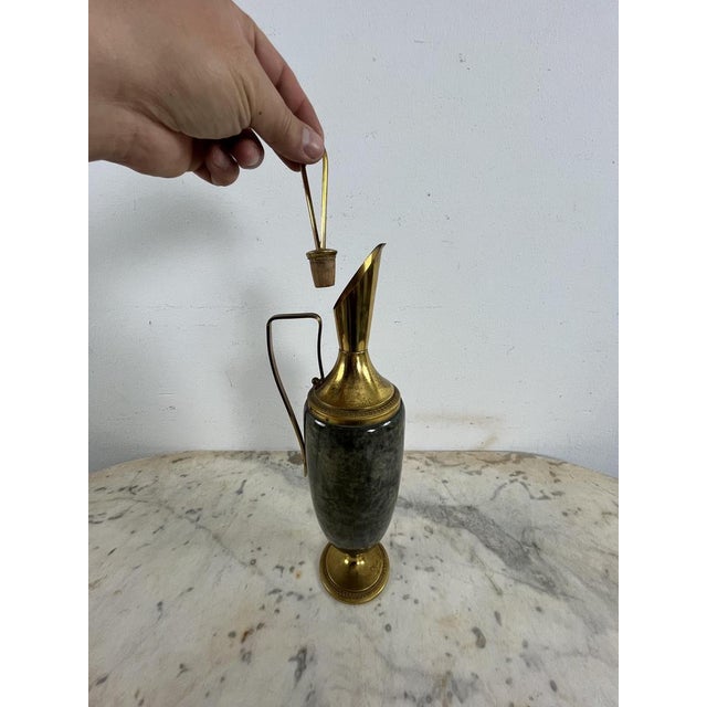 Mid-Century Parchment and Brass Jug attributed to Aldo Tura, 1950s For Sale - Image 4 of 9