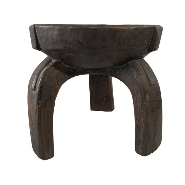 African Vintage Wood Milk Stool Hehe Gogo People Tanzania 12" H For Sale In New York - Image 6 of 7