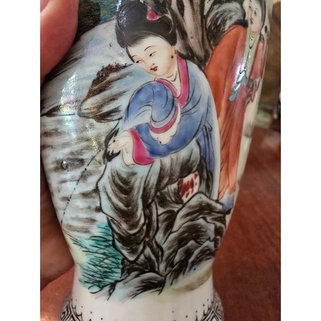 Antique Chinese Porcelain Signed Stamped Vase For Sale In Boston - Image 6 of 15