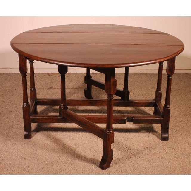 18th Century Oak Gateleg Table For Sale - Image 3 of 12