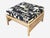 McGuire McGuire Coastal Organic Modern Rattan Ottoman With Black & Ivory Cushion For Sale - Image 4 of 13