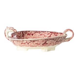 Mid 20th Century Mason's Ironstone Red Vista Dragon Head Bowl For Sale