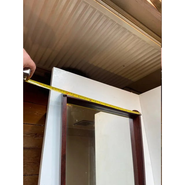 Brown Mid-Century Danish Rosewood Console Mirror & Shelf, 1960s For Sale - Image 8 of 9