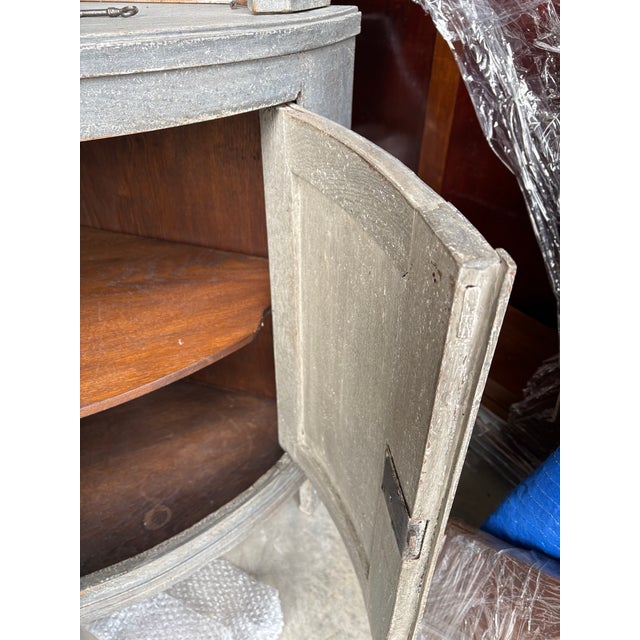 Antique Painted Swedish Corner Cabinet For Sale - Image 6 of 8