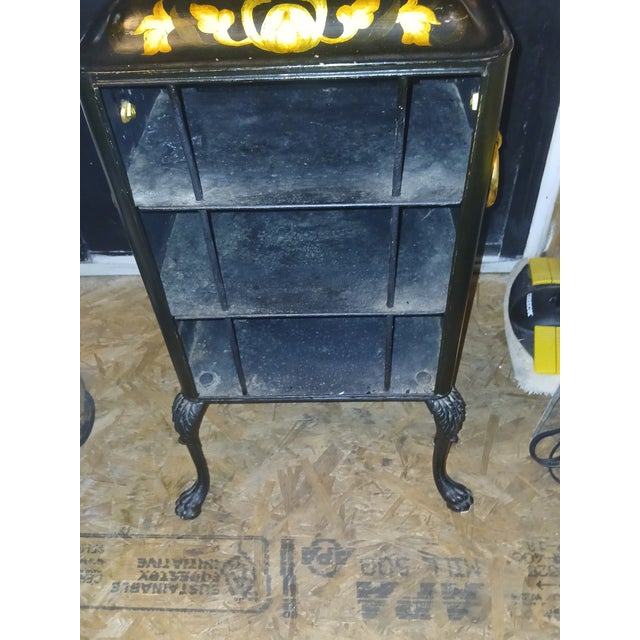 Antique Regency Early 19th Century Floral Toleware Rococo Chinoiserie Plate Warmer For Sale - Image 10 of 11