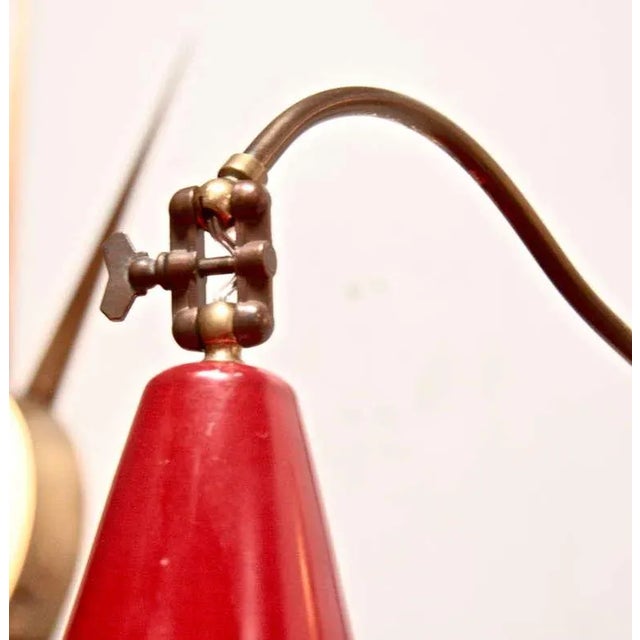 Metal Italian Lacquered Metal Wall Light For Sale - Image 7 of 9