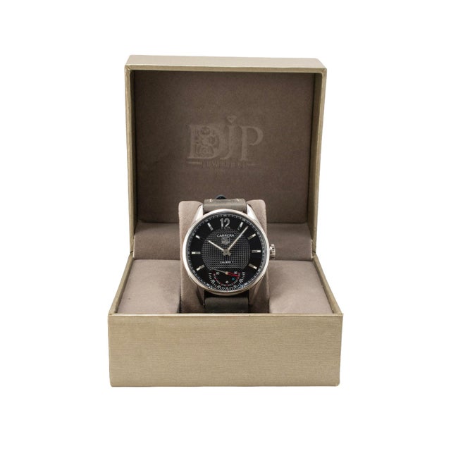 Tag Heuer Carrera 43mm wv3010.eb0025 Black Dial Steel Manual Wind Watch For Sale - Image 9 of 10