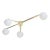 Quattro Natural Brass Glossy White Globe Flush Mount by Fabio Ltd For Sale